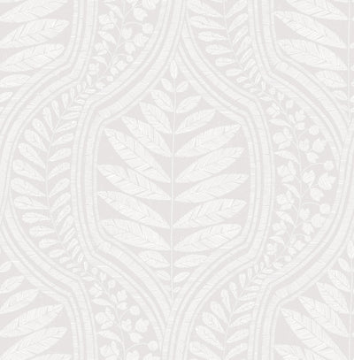 product image of Juno Ogee Wallpaper in Light Grey from the Scott Living Collection by Brewster Home Fashions 520
