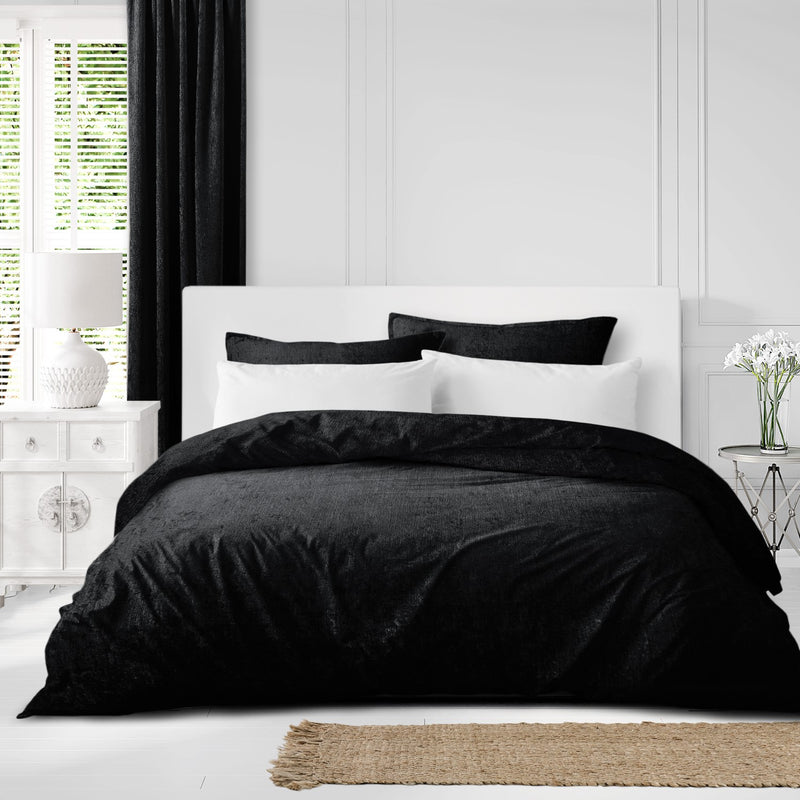 Shop Juno Velvet Black Bedding Burke Decor