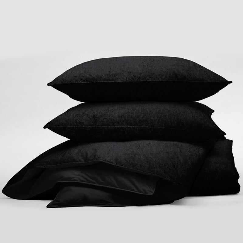 Shop Juno Velvet Black Bedding Burke Decor