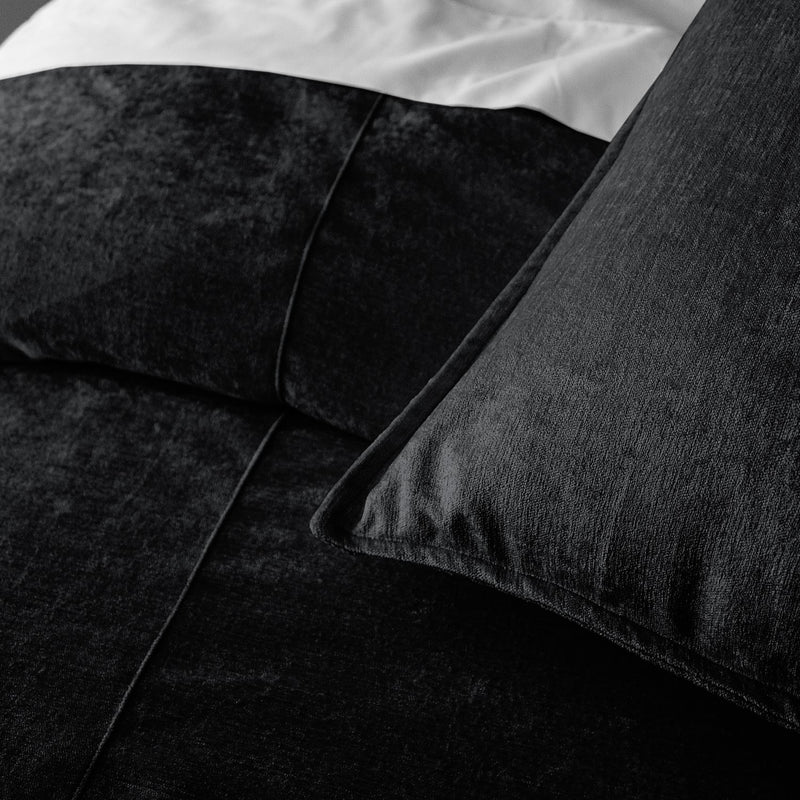 Shop Juno Velvet Black Bedding Burke Decor