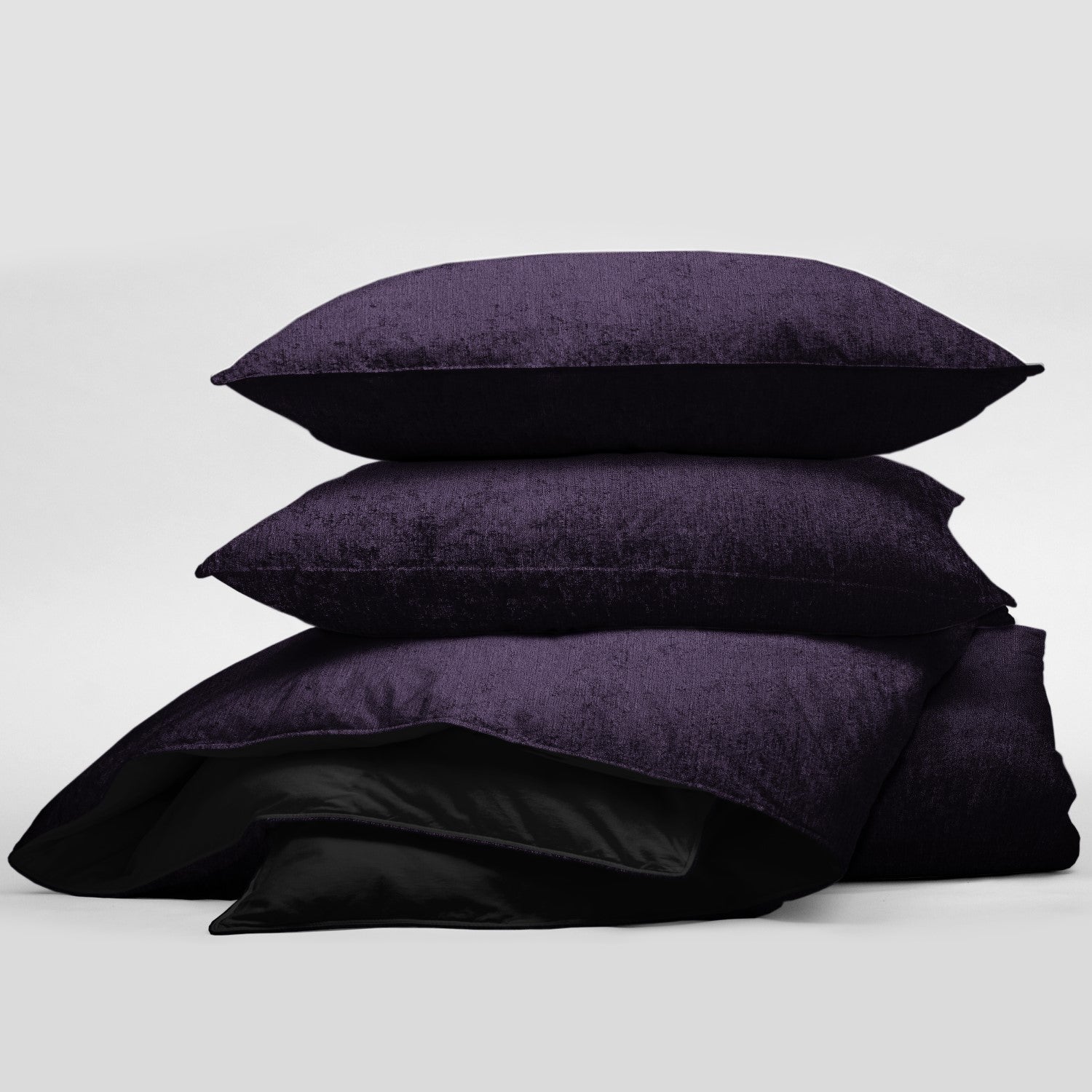Shop Juno Velvet Eggplant Bedding Burke Decor