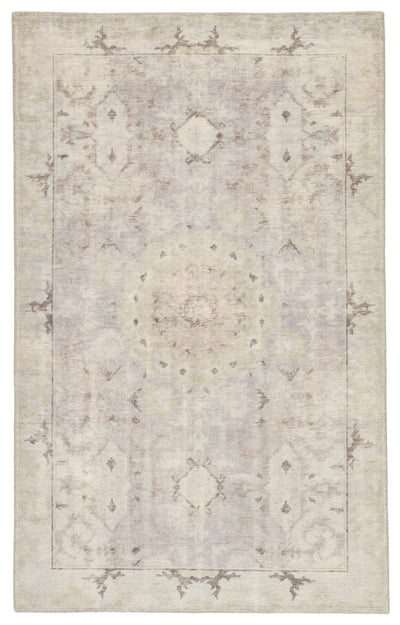 product image of Modify Hand-Knotted Medallion Gray & Blue Area Rug 552