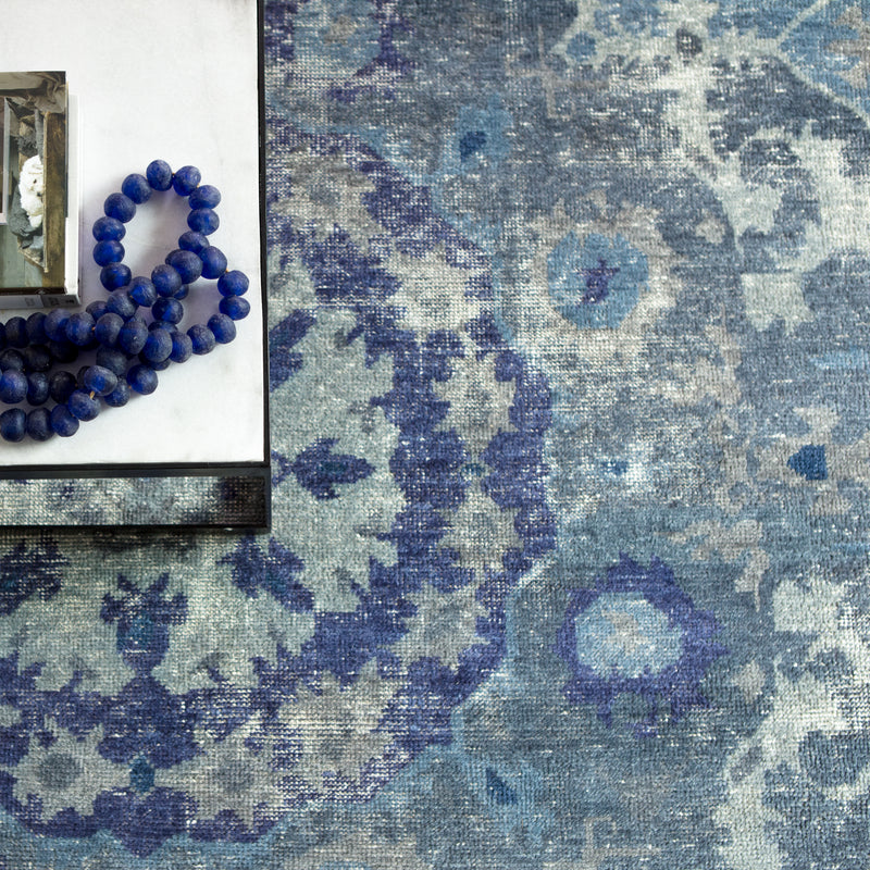 media image for Modify Hand-Knotted Medallion Blue & Gray Area Rug 240