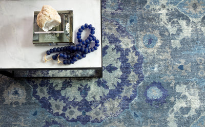 product image for Modify Hand-Knotted Medallion Blue & Gray Area Rug 66