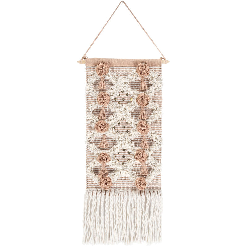 media image for Kari KAR-1000 Hand Woven Wall Hanging in Camel & White by Surya 26