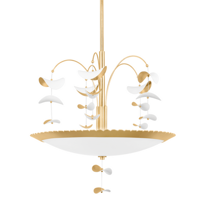 product image of paavo 6 light chandelier by hudson valley lighting kbs1747806 gl swh 1 555