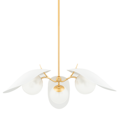 product image of frond 3 light pendant by hudson valley lighting kbs1749803 gl twh 1 583