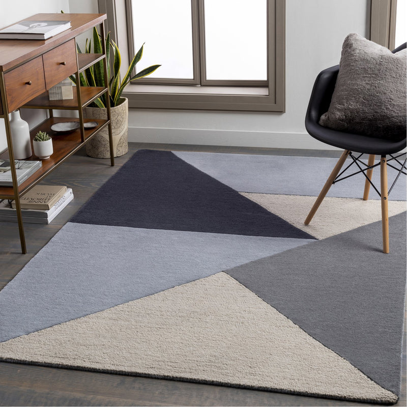 media image for Kennedy KDY-3025 Hand Tufted Rug in Charcoal & Khaki by Surya 251