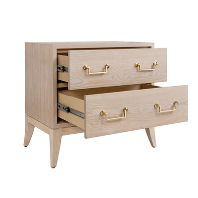 product image for sabre leg 2 drawer side table with brass swing handle by bd studio ii kenna co 4 33