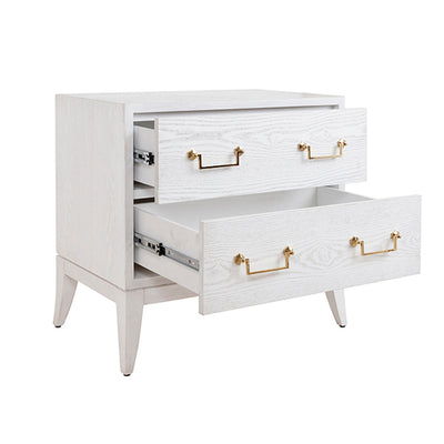 product image for sabre leg 2 drawer side table with brass swing handle by bd studio ii kenna co 7 76