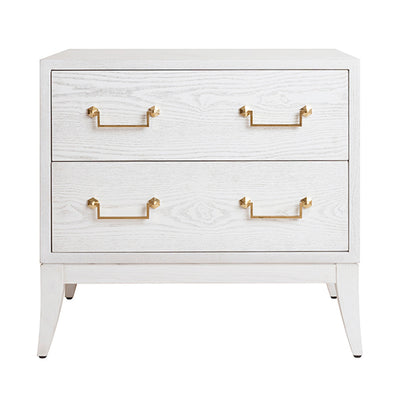 product image for sabre leg 2 drawer side table with brass swing handle by bd studio ii kenna co 2 38