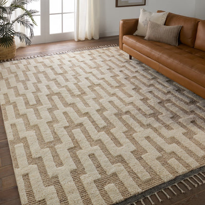 product image for emre hand knotted chevron cream tan area rug by jaipur living rug155913 4 73