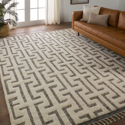 product image for semra hand knotted geometric cream gray area rug by jaipur living rug155917 4 43