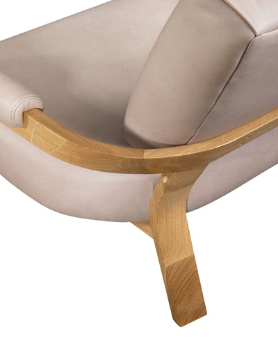 product image for Kervella Leather Chair in Farmhouse Blush 81