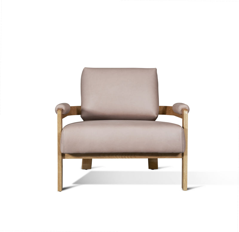 media image for Kervella Leather Chair in Farmhouse Blush 277