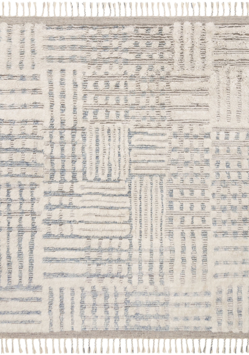 media image for Khalid Rug in Ivory / Sky by Loloi 268