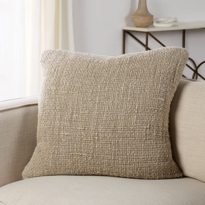 product image of tordis solid taupe down pillow by jaipur living plw103992 1 512