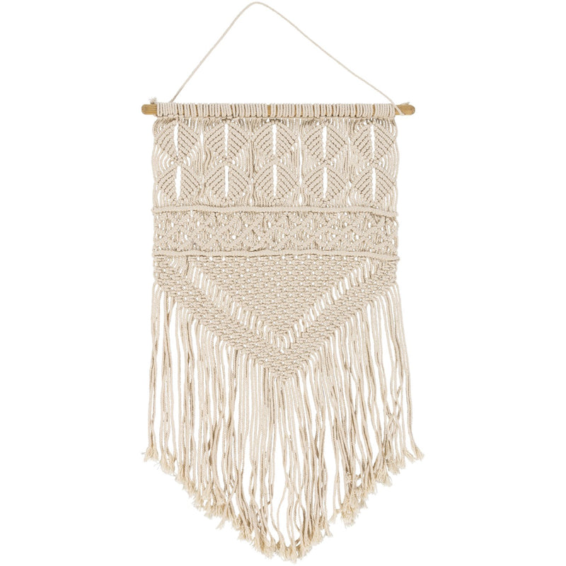 media image for Kahlo KLO-1000 Macrame Wall Hanging in Cream by Surya 260