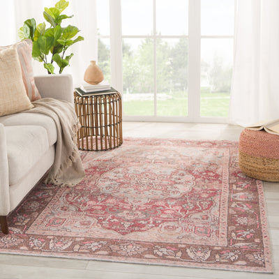 product image for Edita Medallion Pink/ Blue Rug by Jaipur Living 36