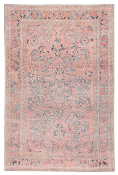 product image of pippa medallion pink light blue rug 1 566