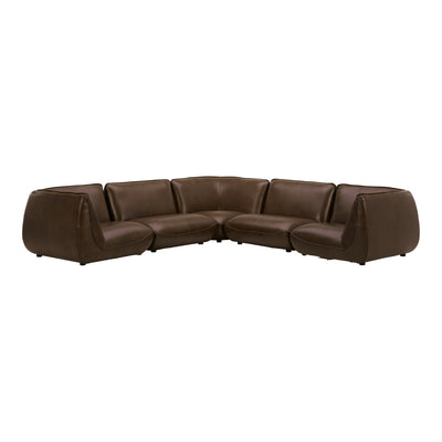 product image for zeppelin classic l modular toasted hickory leather sectional by bd la mhc kq 1020 03 2 87