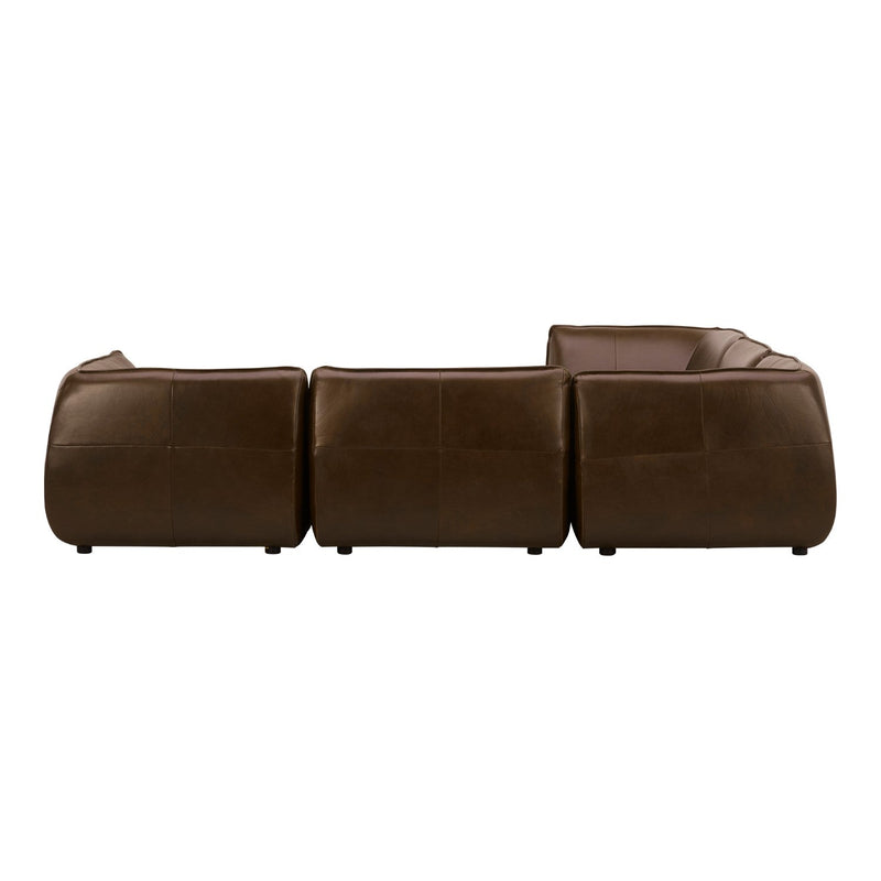 media image for zeppelin classic l modular toasted hickory leather sectional by bd la mhc kq 1020 03 4 284