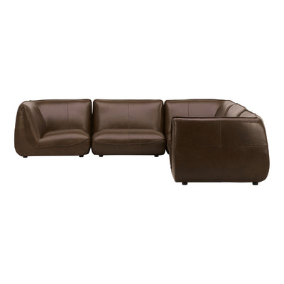 product image for zeppelin classic l modular toasted hickory leather sectional by bd la mhc kq 1020 03 1 49