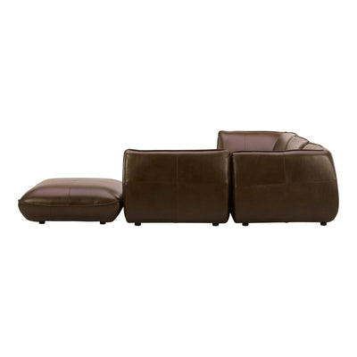 product image for zeppelin dream modular toasted hickory leather sectional by bd la mhc kq 1022 03 3 43