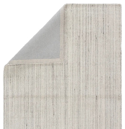 product image for Kelle Handmade Stripe Gray & White Area Rug 13