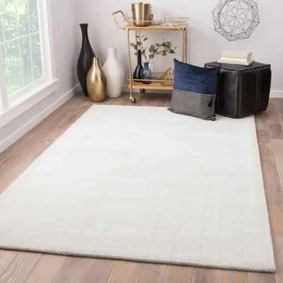 product image for Kelle Solid Rug in Whitecap Gray & Bright White design by Jaipur 65