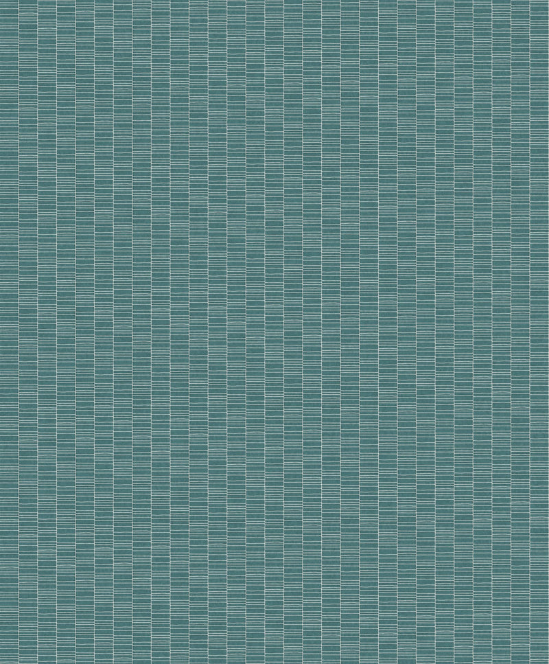 media image for Deco Spliced Stripe Wallpaper in Perry Teal from the Mondrian Collection by Seabrook 258