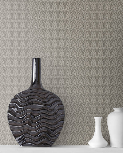 product image for Spiro Geometric Wallpaper in Pavestone from the Mondrian Collection by Seabrook 23