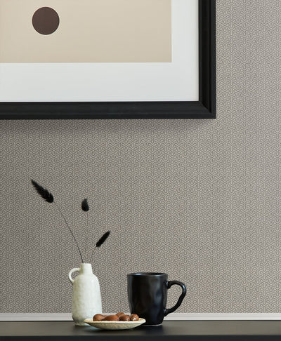product image for Spiro Geometric Wallpaper in Pavestone from the Mondrian Collection by Seabrook 70