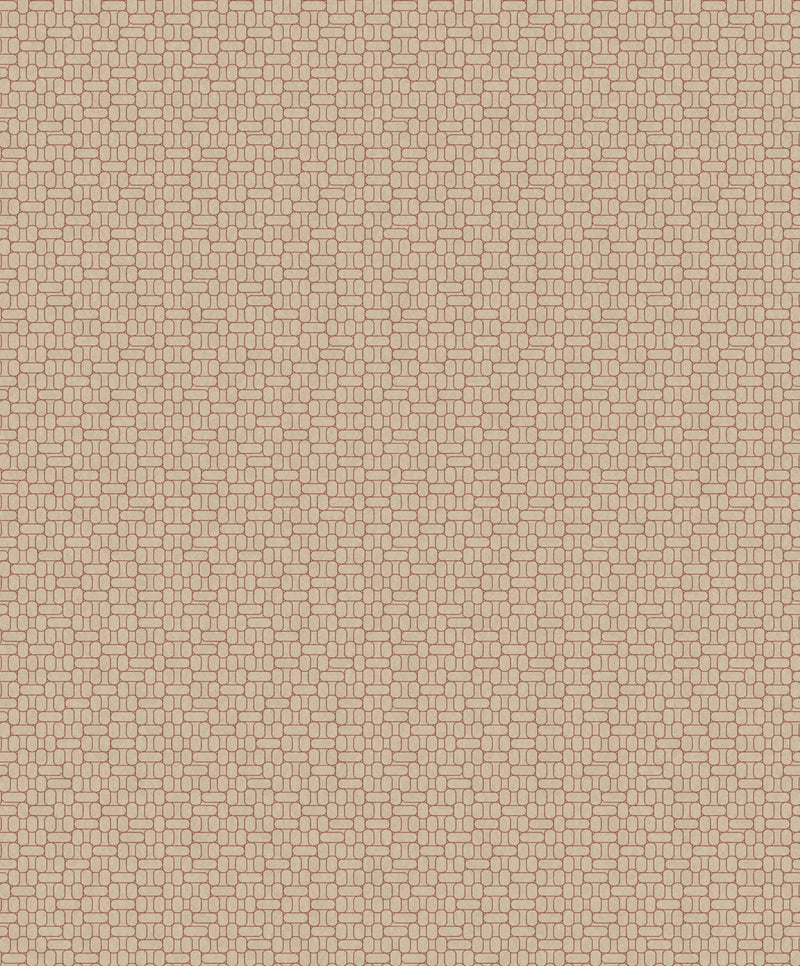 media image for sample capsule geometric wallpaper in ivory and terra cotta from the mondrian collection by seabrook 1 228