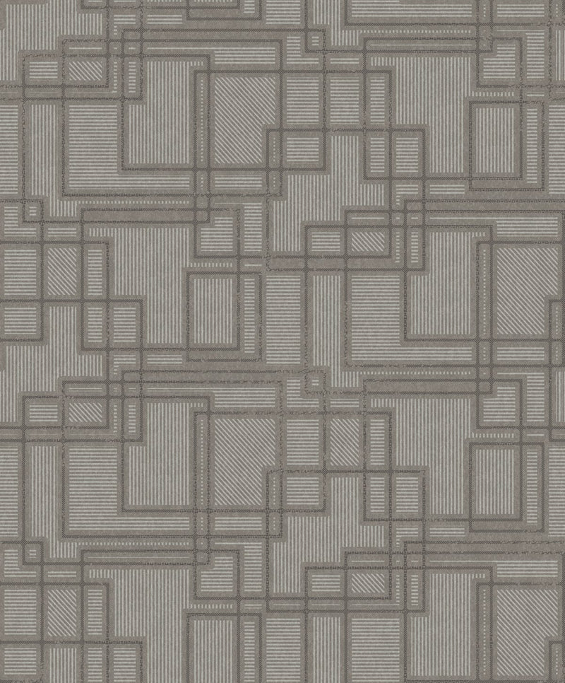 media image for sample bauhaus cityscape wallpaper in hammered steel from the mondrian collection by seabrook 1 23