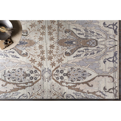 product image for Kushal KUS-2302 Hand Knotted Rug in Silver Grey & Taupe by Surya 15
