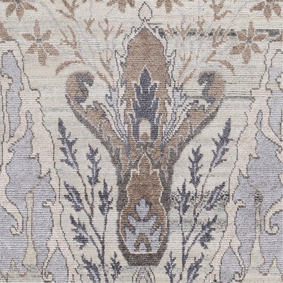 product image for Kushal KUS-2302 Hand Knotted Rug in Silver Grey & Taupe by Surya 50