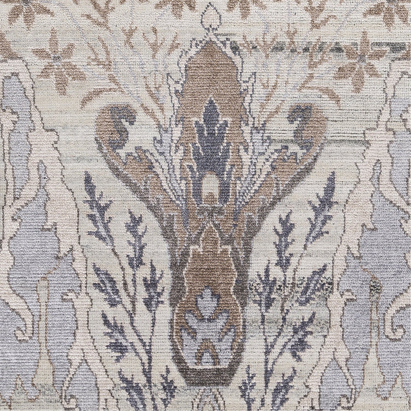 media image for Kushal KUS-2302 Hand Knotted Rug in Silver Grey & Taupe by Surya 255