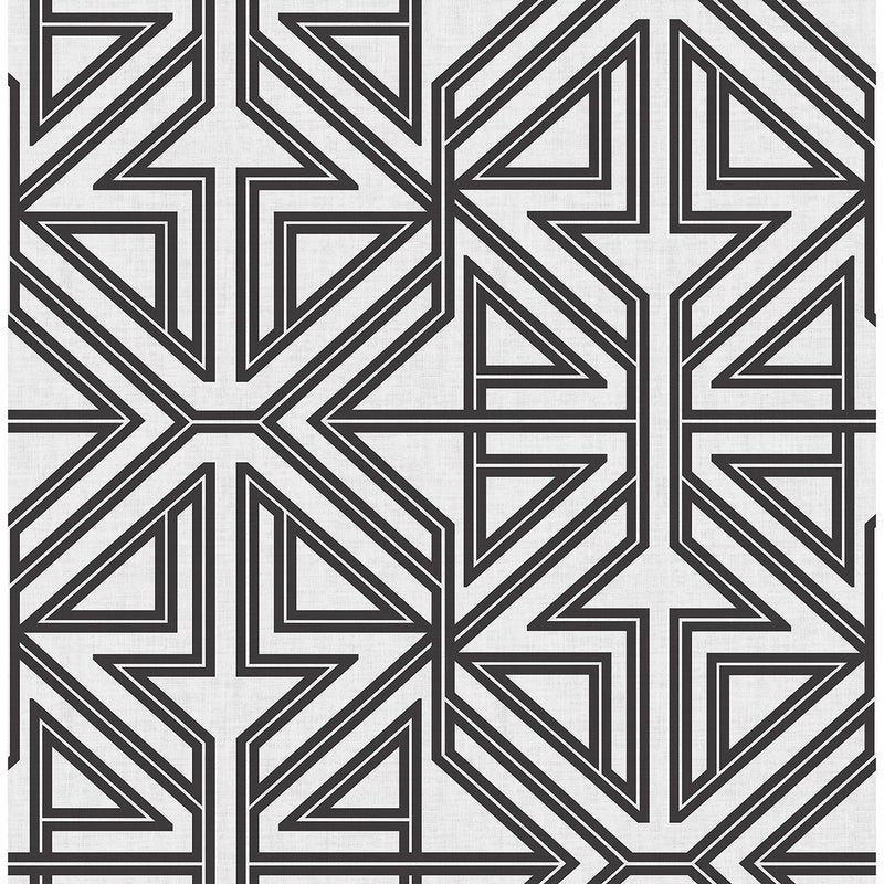 media image for sample kachel black geometric wallpaper from the scott living ii collection by brewster home fashions 1 229
