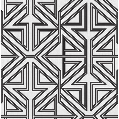 product image of Kachel Black Geometric Wallpaper from the Scott Living II Collection by Brewster Home Fashions 535