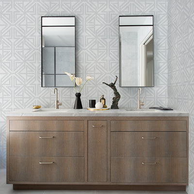 product image for Kachel Grey Geometric Wallpaper from the Scott Living II Collection by Brewster Home Fashions 65