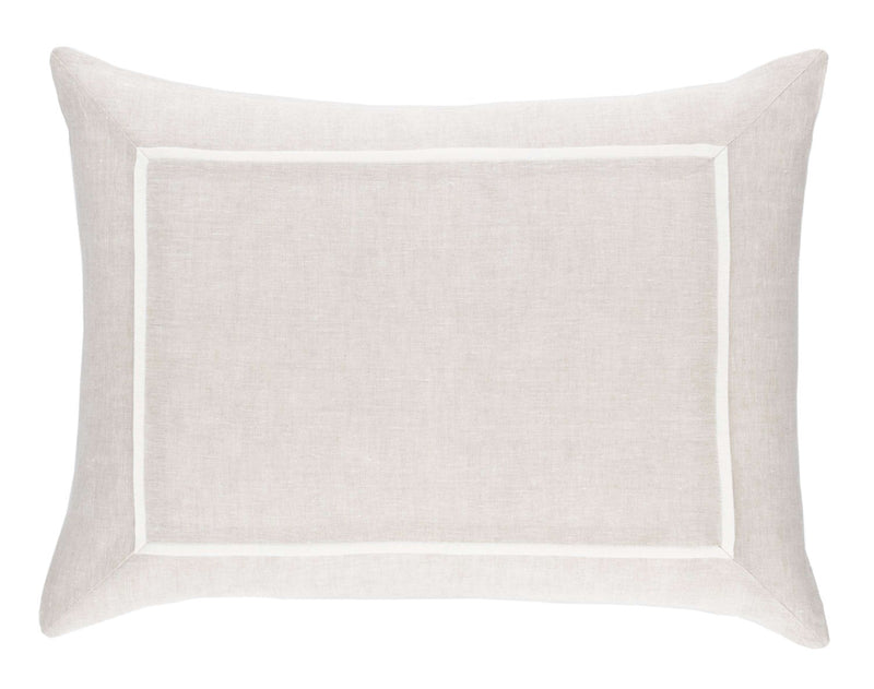 media image for keaton linen natural sham by annie selke pc330 she 5 251