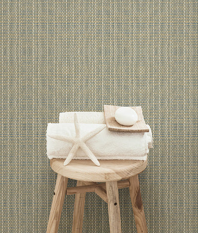 product image for Kent Taupe Faux Grasscloth Wallpaper from the Seaside Living Collection by Brewster Home Fashions 4