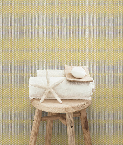 media image for Kent Yellow Faux Grasscloth Wallpaper from the Seaside Living Collection by Brewster Home Fashions 216