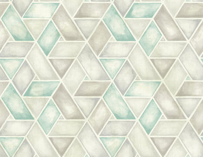 product image for Kentmere Geo Wallpaper in Neutrals and Green from the Lugano Collection by Seabrook Wallcoverings 11