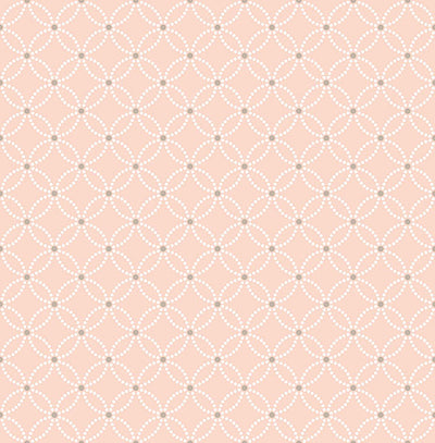 product image of sample kinetic salmon geometric floral wallpaper from the symetrie collection by brewster home fashions 1 547