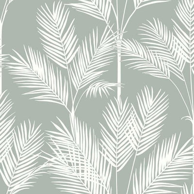 product image of sample king palm silhouette wallpaper in fog from the waters edge collection by york wallcoverings 1 580