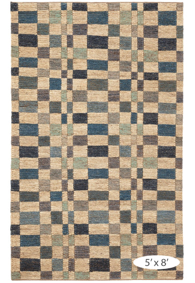 product image for kirby blue woven jute rug by dash albert da1851 912 4 76
