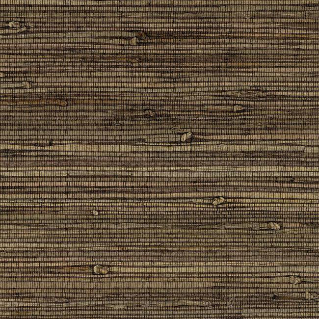 media image for Knotted Grass Wallpaper in Dark Brown from the Grasscloth II Collection by York Wallcoverings 256