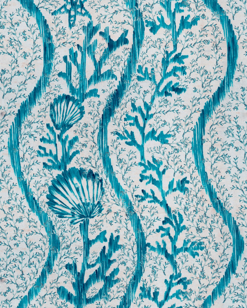 media image for Koralion Wallpaper in Aquamarine from the Sundance Villa Collection by Mind the Gap 236